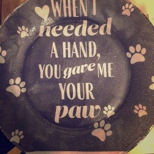 Decoupage dog lover plate